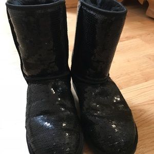 Black sequin Uggs